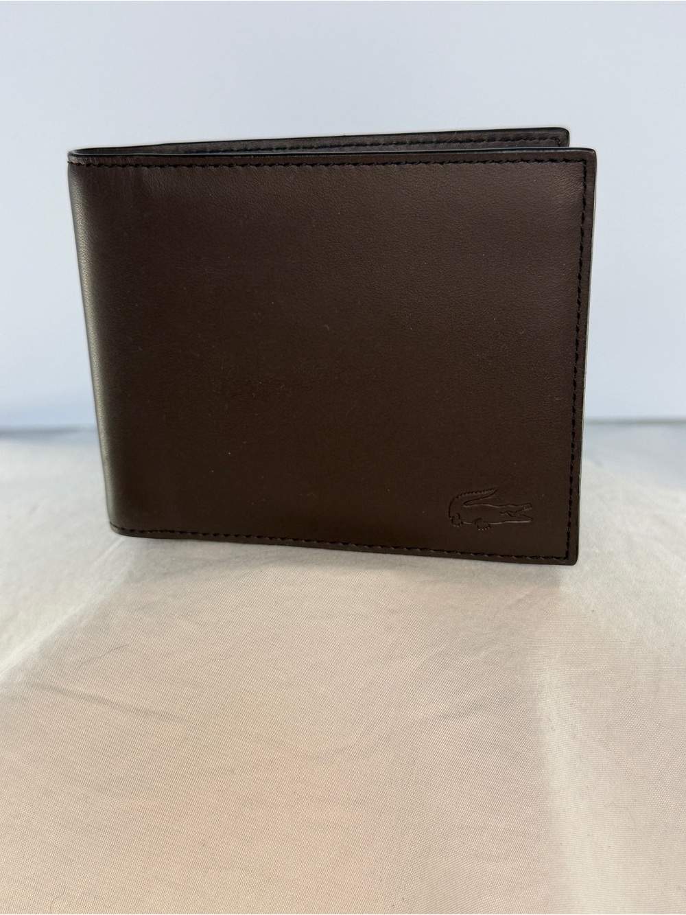 Lacoste Dark Brown Leather Card Holder Wallet